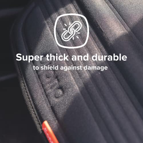 Diono Seat Guard Complete, Full Size Car Seat Protector For Under Child Car Seat, Crash Tested, Raised Edges, Thick Padding & Non Slip Backing For Durable Protection, Black #TOP3