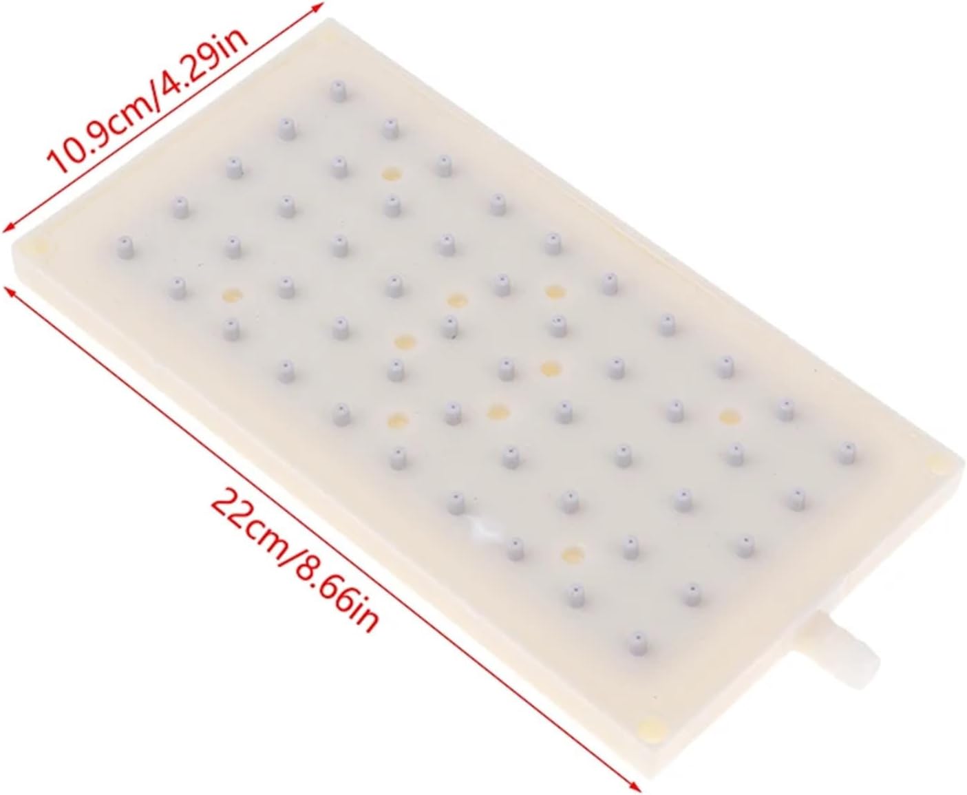 1Pc 22X10.9cm ABS Rectangular Shower 10mm Intubation Type Interface Head 5 * 10 Hole Top Spray Accessories