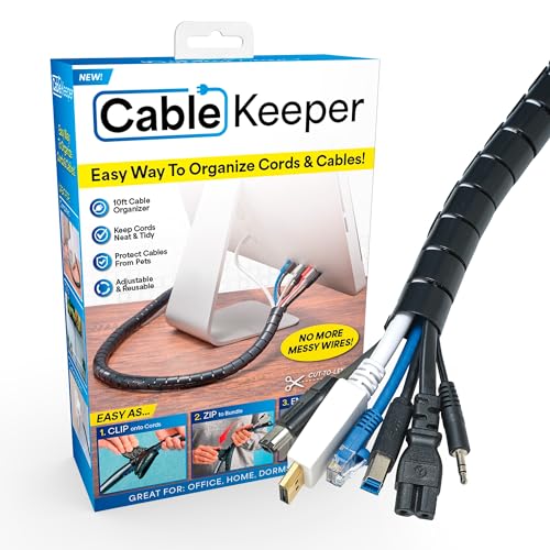 Système de gestion et d'organisation des câbles Ontel Cable Keeper de 3 m