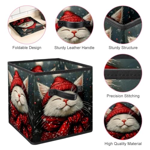Boîte de rangement chat de Noël pour éliminer le désordre des vêtements - 5