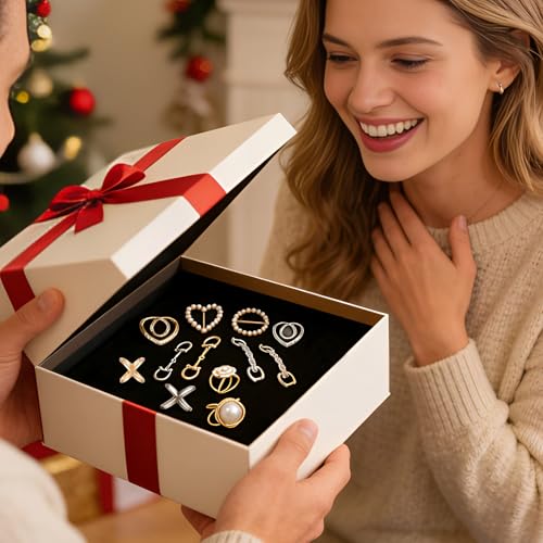 Image of 12-45PCS Scarf Ring Clip Pearl Brooch Pins - T-shirt Sweater Shawl Ties Clips Clothes Corner Knotted Button Fashion Metal Round Circle Shirt Clip Buckle Brooches for Women Girls Gift
