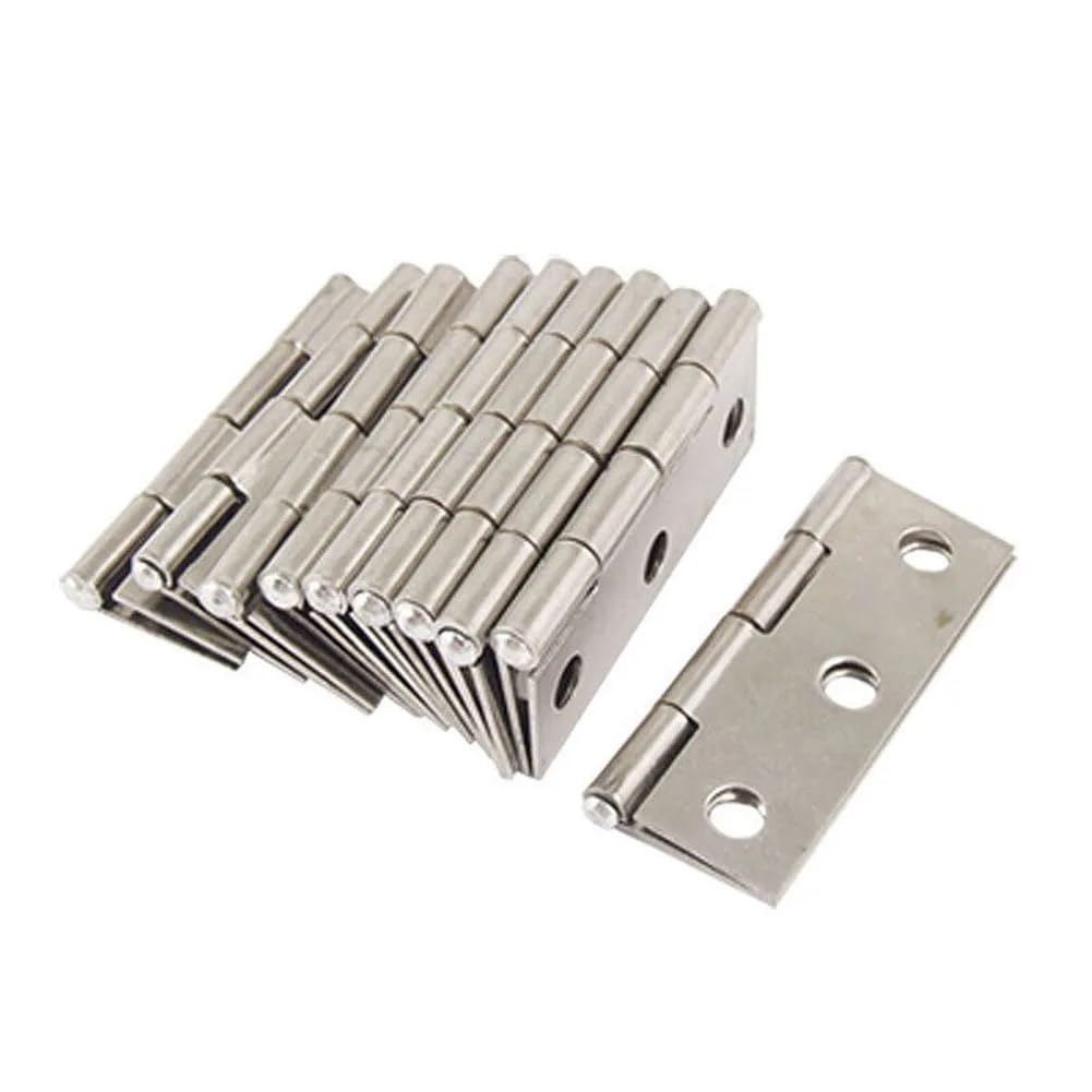 Door Hinges 10pcs Stainless Steel Door Hinges Cabinet Doors Windows Wooden Box Flat Hinge Home Furniture Hardware