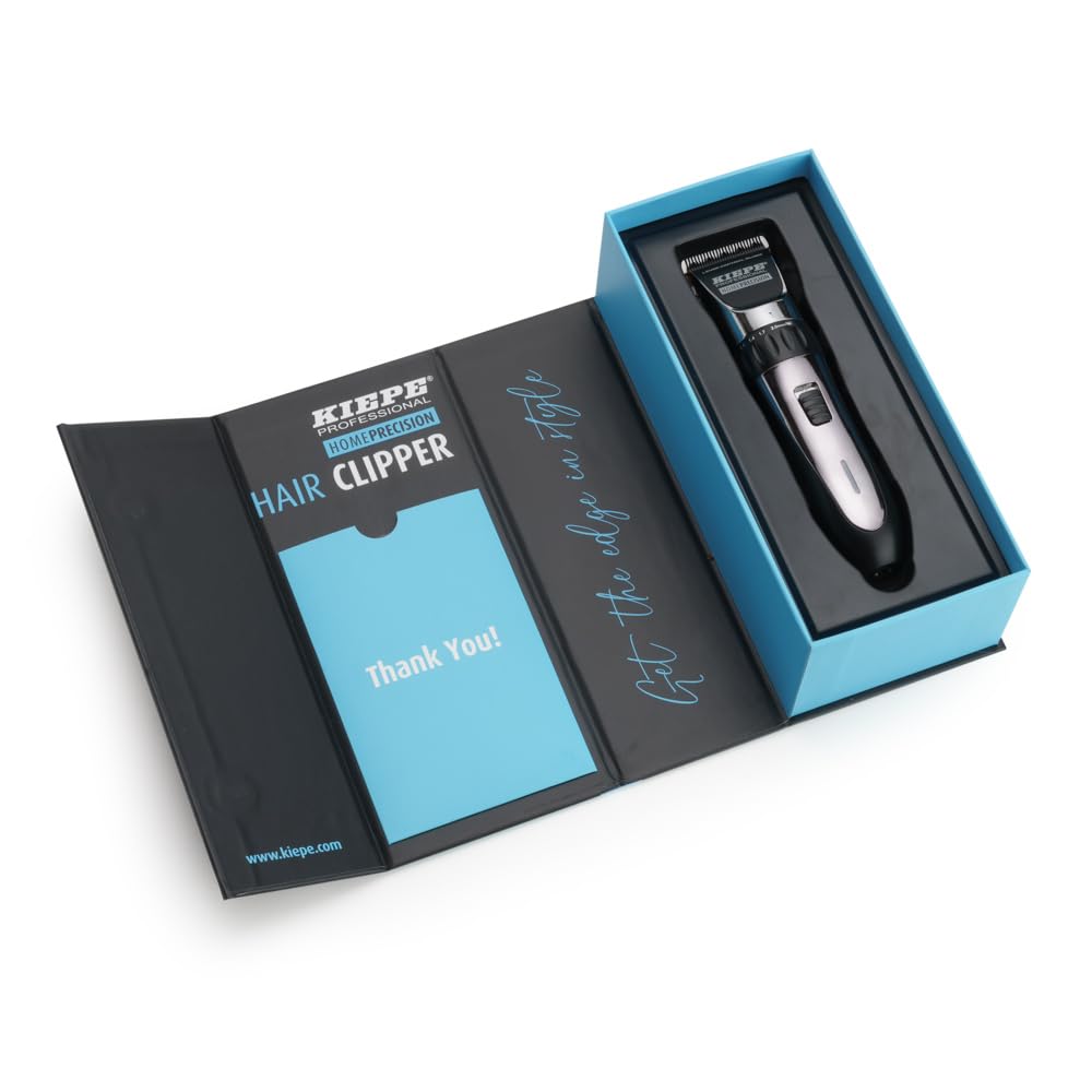 Kiepe 6210 Home Precision Tagliacapelli – Clipper ricaricabile e impermeabile con lame in acciaio inox, pettini guida e batteria potente per risultati di taglio precisi