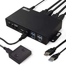 RATOK SYSTEM 4K60Hz HDMI PC Switch 2-Port RS-260UH-4K Handheld Switch Hot Key KVM Switch PC