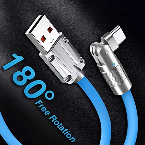 Image of OCTOPUSPRIME C Type Cable 33W Fast Charging Android Charger Cable Fast charging180 Rotating 1.2 MTR with LED Indicator USB to Type C Cable with 3A Rapid Charging 480mbps Data Transmission