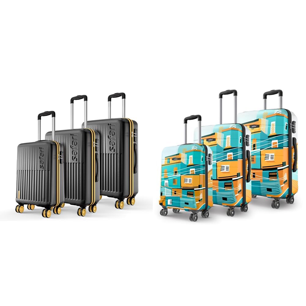 Astra Neo 8 Wheels Set of 3 Trolley Bags, Hard Case Polycarbonate, 360 Degree Wheeling + Oasis 55, 65 & 77 Cms Polycarbonate Trolley Bag, Printed Cabin 8 Wheels Spinner Travelling-image-27