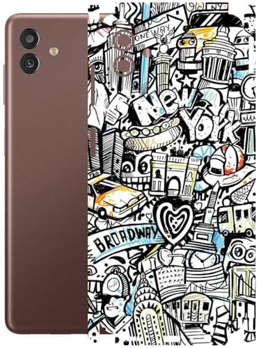 Image of AtOdds - Full Body Back Screen Guard Protector Film - Lamination Wrap Skin Sticker Compatible with Samsung Galaxy M13 (5G) | Scratchproof Matte Finish (Graffiti 26)