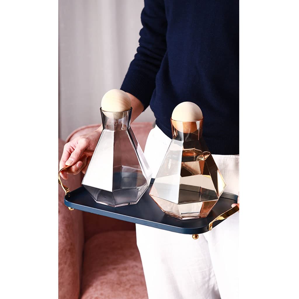 Krüge Getränkekrüge Kaltwasserflasche Glas Wasser Pitcher Home Kühlschrank Pot Nordische Kreative Großkapazität Light Luxus Safttopf Wasserbehälter Saftkaraffe Wasserkrug (Color : B)