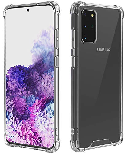 Temdan Designed for Samsung Galaxy S20 Plus Case Premium Clear Soft TPU + Hard PC Ultra-Thin Anti-Scratch Anti-Yellow Case for Samsung Galaxy S20 Plus 5G 6.7 inch 2020-Clear