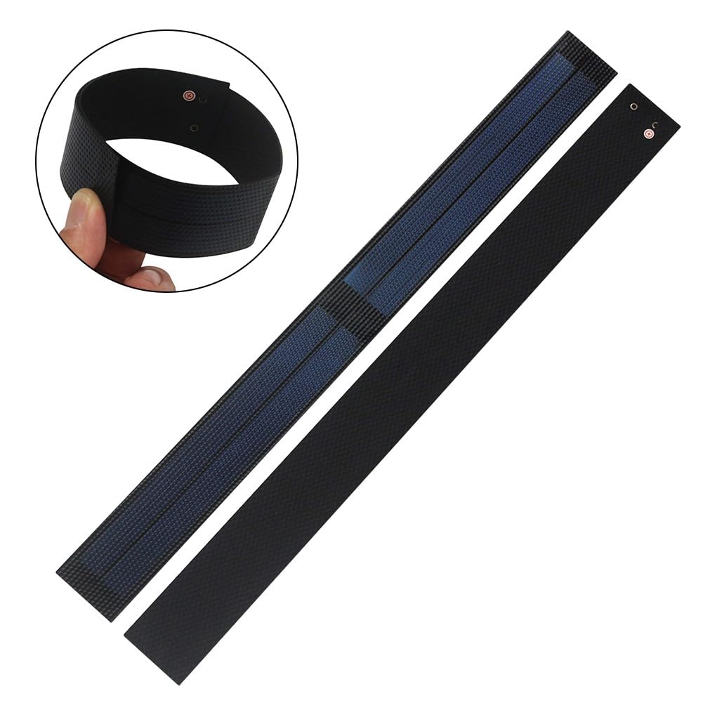 Flexibles Solarpanel aus amorphem Silizium, 0,6 W, 6 V, rollbares Dünnschicht-PV-Panel, kleine Lichter & Outdoor-LED-Systeme, 37,5 x 3,5 cm, Dunkelblau