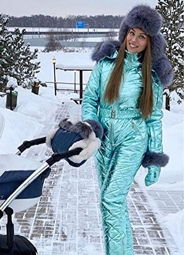 Aurgelmir Womens Winter Ski Suit Fur Collar Coat Windproof Waterproof Warm Ski Jumpsuit Snowsuits - Image 4