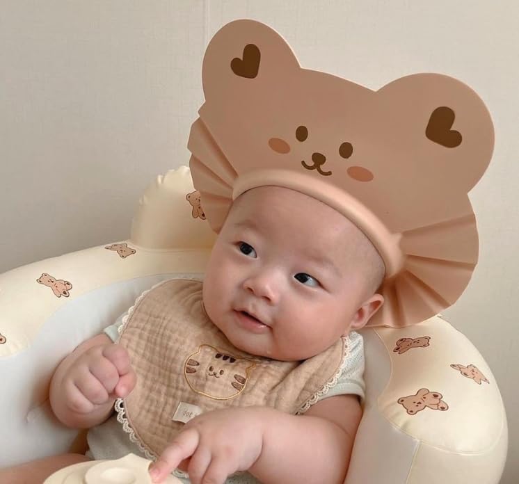 Image of Generic Bear-Shaped Shower Cap for baby (Yellow)