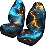 Whosucclay Lightning Car Front Seat Cover for Women Men, 2pcs Automotive Seat Cover...