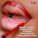 The Lip Bar - Nonstop Liquid Matte Lipstick 2-Pack, Bawse Lady (Blue Red) + Rich Auntie (Deep Berry) - High Pigment - One Swipe - Long Lasting - Jojoba Oil & Vitamin E - Vegan - .24 fl oz - Image 4