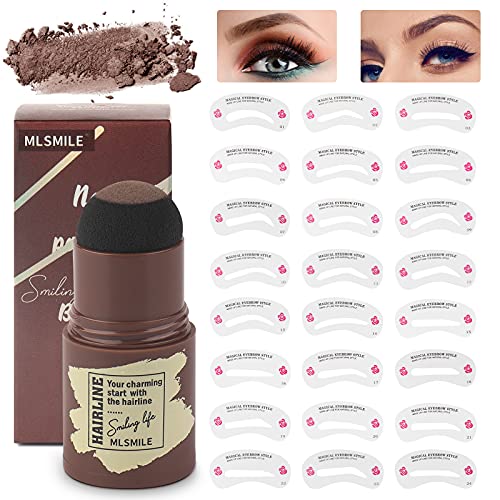 BZKDEGT Brow Stamp Shaping Kit Eyebrow Powder Eyebrow Stencil with 24 Reusable Eyebrow Shaper Kit Waterproof Makeup Tools for Women (Navy Brown) BZKDEGT Brow Stamp Shaping Kit Eyebrow Powder Eyebrow Stencil with 24 Reusable Eyebrow Shaper Kit Waterproof Makeup Tools for Women (Navy Brown)