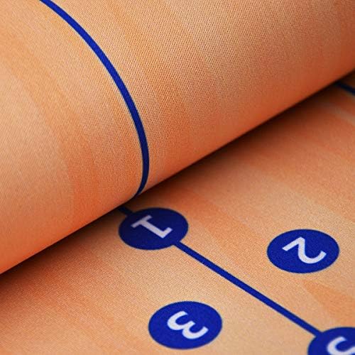 3 in 1 Table Top Shuffleboard Pucks and Bowling Ball and Curling Games with 8 Rollers