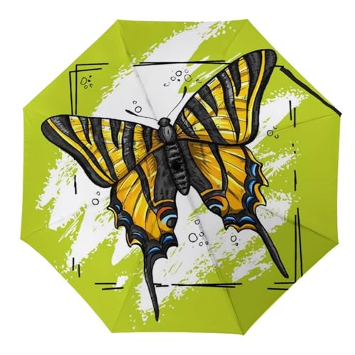 Parapluie pliant automatique compact motif crâne pour femme et homme