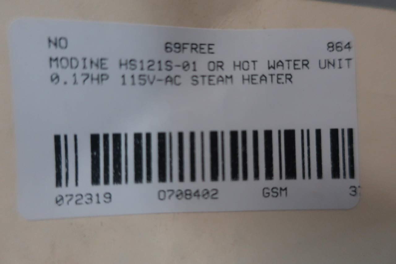 Barcode label for Modine HS121S-01 unit heater