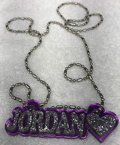 MIRROR MANIA Personalized Name Plate Custom Name Necklace Nameplate Name Laser Cut, Diamond Look, Made To Order Any Name - Dazzling and Stunning!2