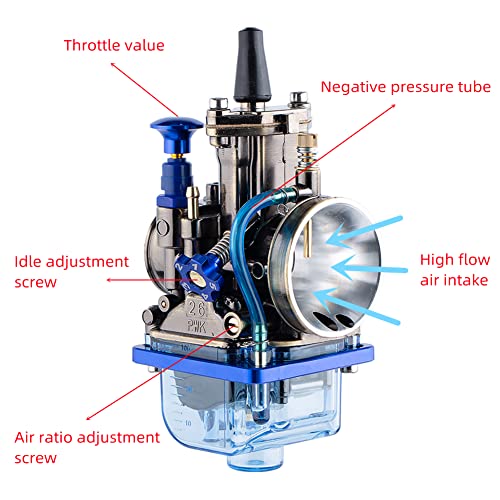 Image of PWK Carburetor Universal Motorcycle Racing Performance Upgrade Carburetor with Carb Jets, 50cc to 250cc 2T 4T Engine Dirt Bike Motocross Motorcycle Scooter ATV Quad Pit Bike Enduro On /Off Road