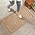 HIYARD Front Door Mat, Absorbent Resist Dirt Welcome Door Mat Indoor Outdoor, Waterproof Doormat, Sturdy Non Slip Backing, Fade Resistant, Low Profile Entry Mat for Entryway, 29×17, Beige