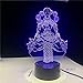 Produktbild LZQBD 3D Phantomlicht, Warriorss Tischlampe Kids Game Schlaf Gradient Leuchten Wohnkultur Geschenke 7 Farbwechsel Anime Led -Touch & Fern LED Kindernachtlicht (Color : Touch+Remote)