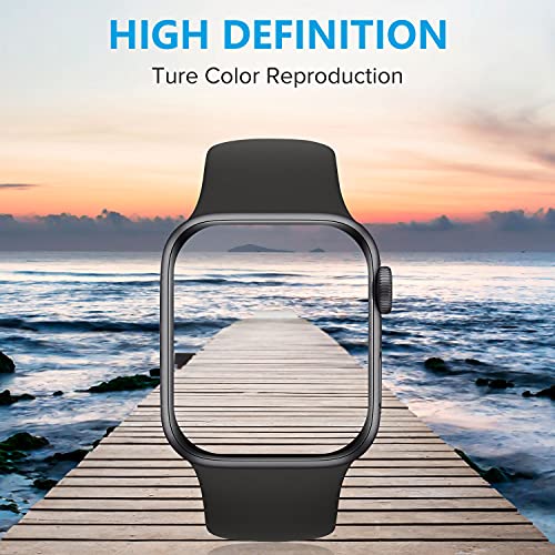 Hierusre [6 Pack] Protector de pantalla compatible con Apple Watch Series 7 45mm Apple Watch Series SE/6/5/4 44mm Iwatch TPU Filma Cover HD Clear (45mm/44mm)