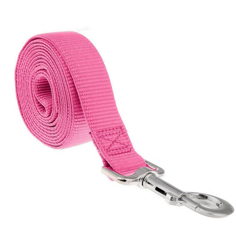 Image of 10 Feet Nylon Training Dog Leash for Small Medium Large Dogs Puppy Lead for Obedience Recall Training, Camping (Pink)