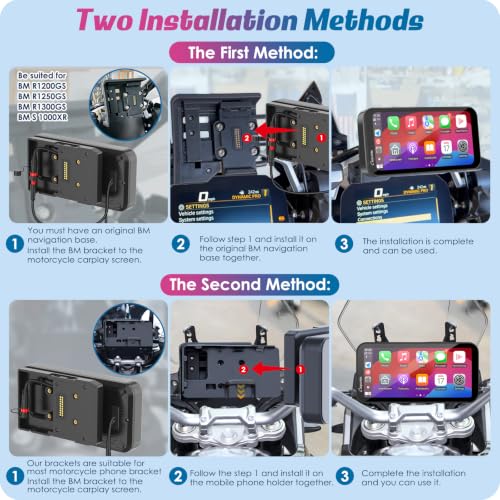 Image of Carpuride W603B 6.3 inch Motorcycle Carplay Screen for R1200GS R1250GS S1000XR
