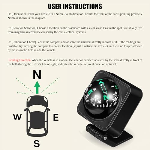 iplusmile Car Compass Ball