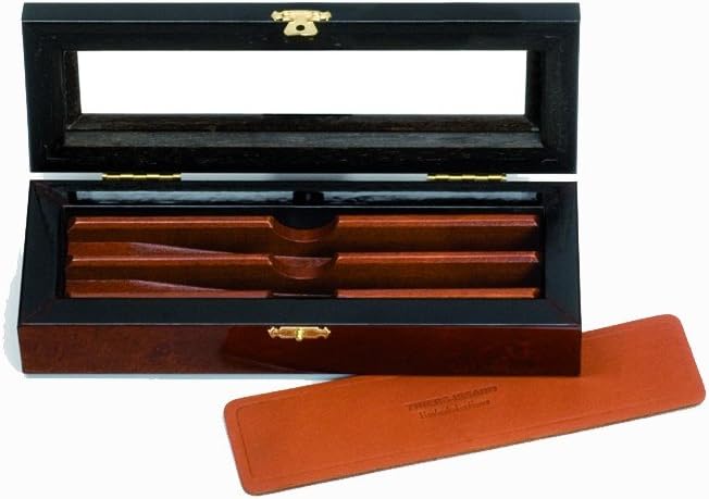 Deluxe elm burl box for 2 straight razors set - Direct from France