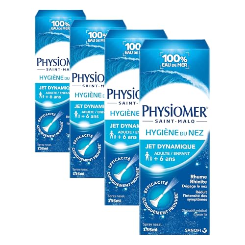 Physiomer Jet Dynamique spray nasal 135ml eau de mer hygiène quotidienne du nez dès 6 ans