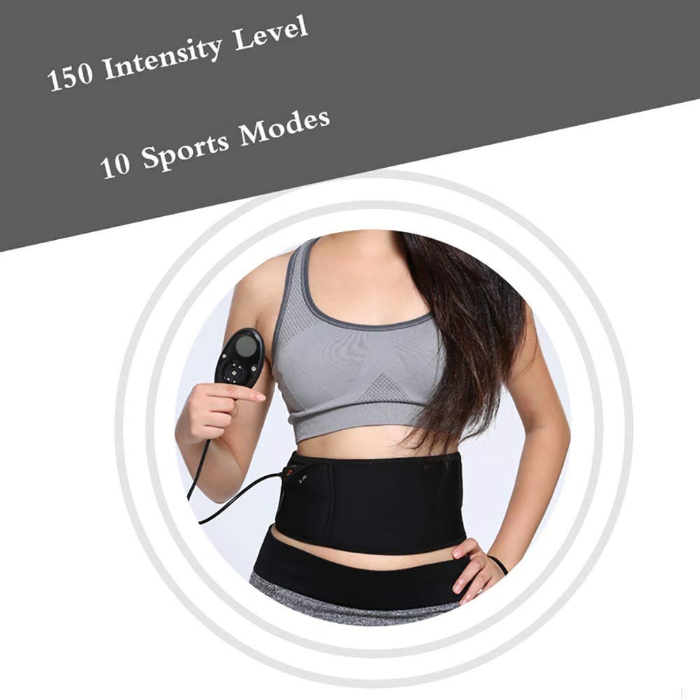 Cinturón Masaje Adelgazante portátil para Bajar Peso, masajeador vibratorio eléctrico para Quemar Grasa Abdominal, 10 Modos, reafirmante Piel para Mujeres y Hombres.