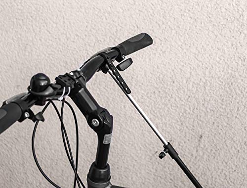 EUFAB 16414 Fahrradständer Profi, mit Stativ, 1,56 Zoll, 151-190 cm, Schwarz