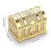 Hipiwe Vintage Metal Jewelry Box Treasure Trinket Chest,Smal Ring Earrings Necklace Keepsake Gift Holder Case for Ladies Women, Gold,Small