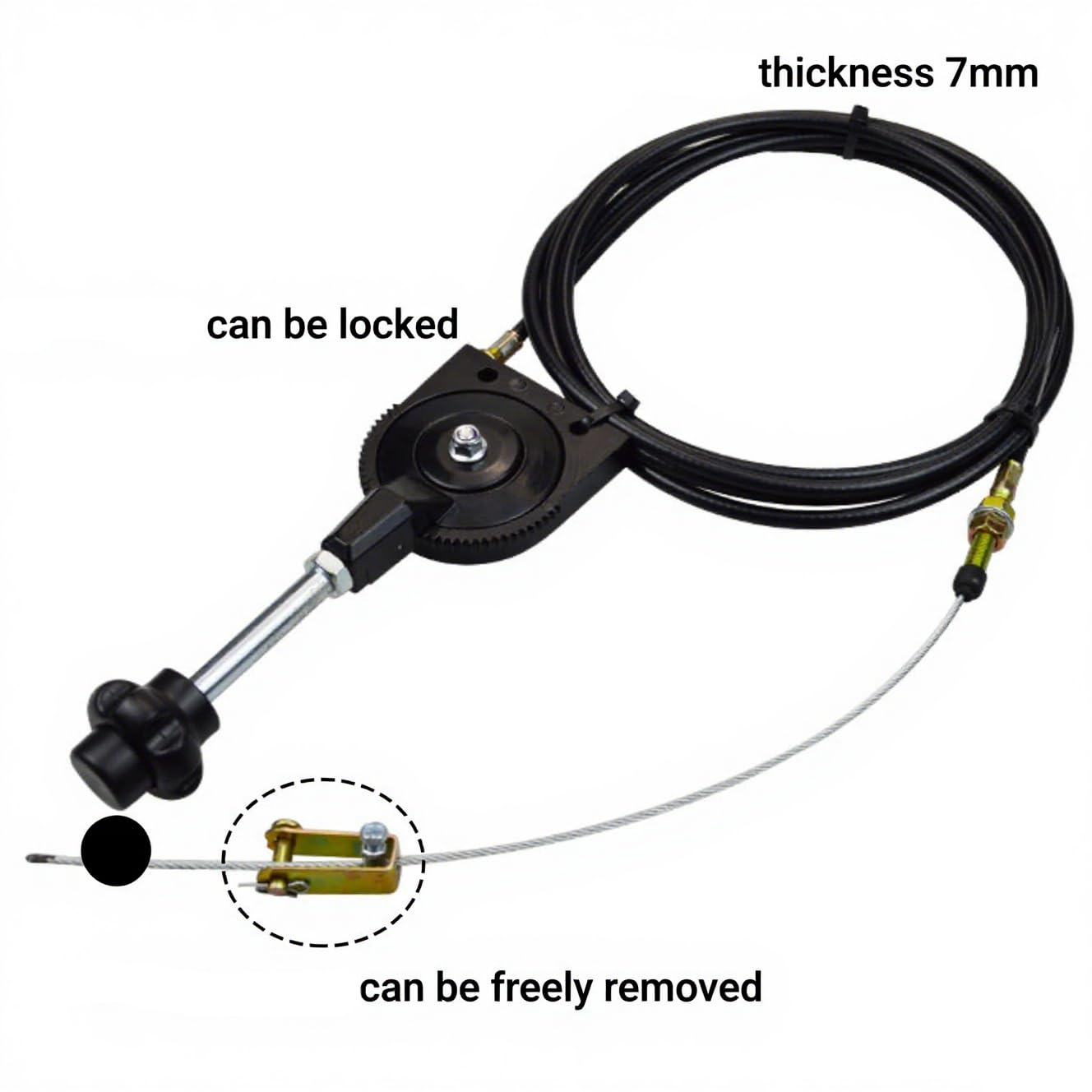 Excavator Handgas Pavone di Ricambio Controllo Motore Compatibile, 3,5 M, Materiale PU, Giunto in Acciaio Inossidabile, Flessibile, Durevole, Treno a Gas a Mano, Treno, Cavo