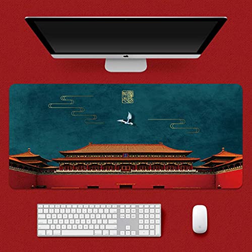 Tapis de souris bureau XXL design architecture classique chinoise 3D haute densité