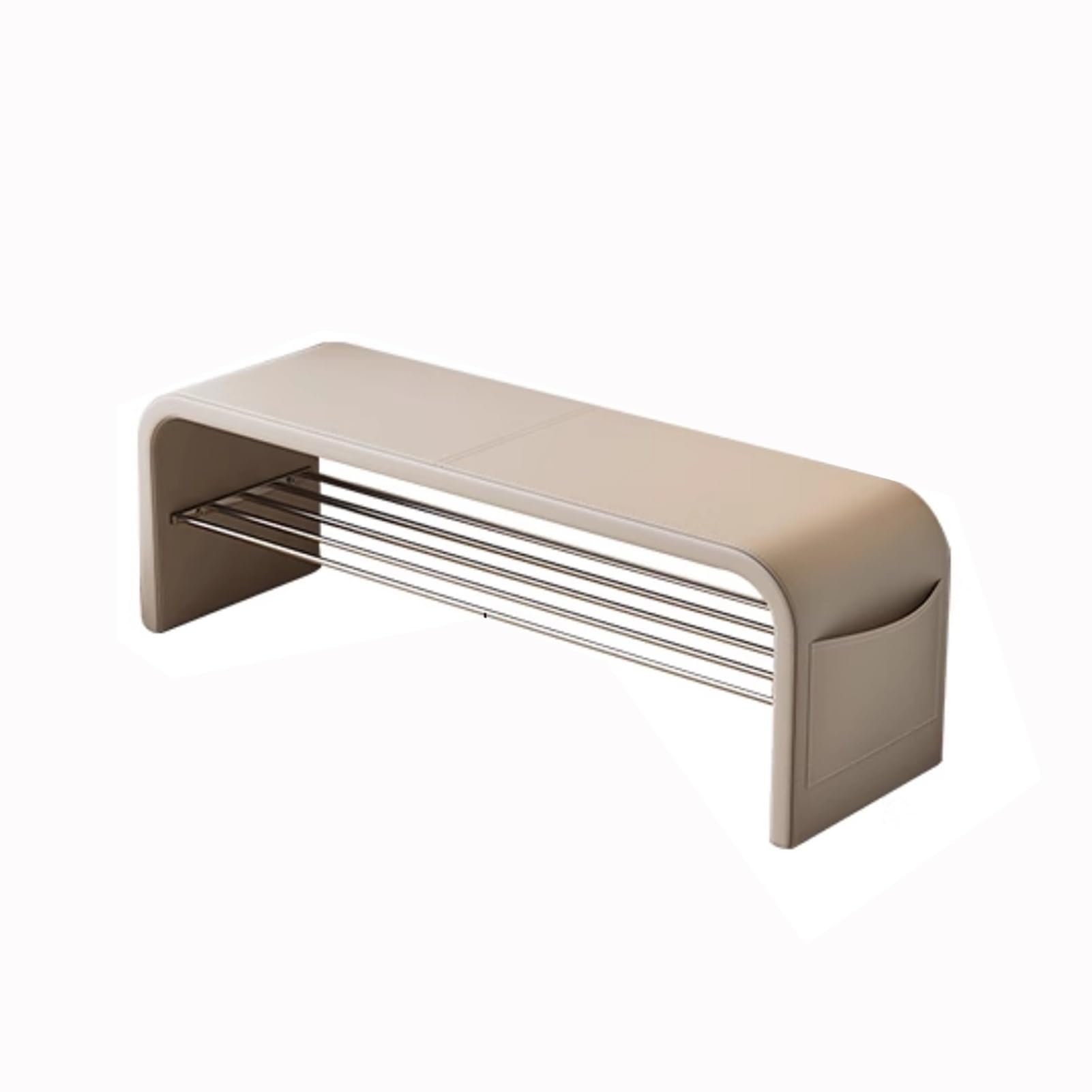 Banc à chaussures rembourré en métal pour couloir et lit