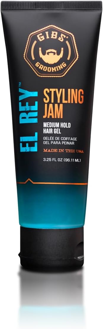 GIBS Grooming El Rey Styling Jam for Men, Medium Hold Hair Gel