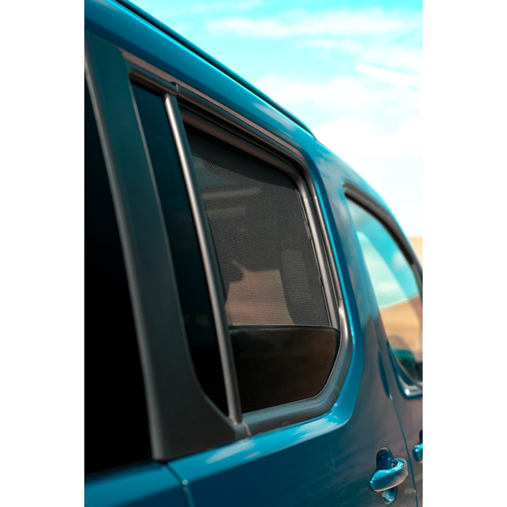 CAR SHADES Juego Compatible con Citroen Berlingo Multispace 2018- (sólo para el portón Trasero con luneta abrible) (6-Partes) cortinillas Parasol a Medida