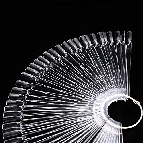 150 Tips Clear Nail Swatches Sticks Nail Art Supplies For Nail Art Polish Display And Home Diy, Transparent Nail Practice Tips Sample Sticks Color Display Board Accessories With Ring #TOP1