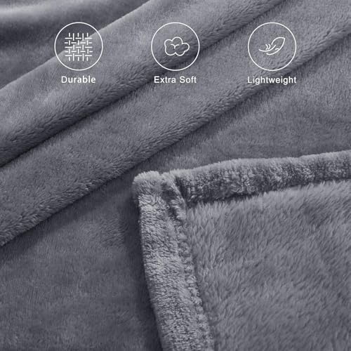 Image of Amazing Super Soft Double Bed Woollen Quilt Cover, 310TC Warm Duvet Cover, Woolen Duvet Cover /Rajai Cover /Blanket Cover /Quilt Cover King Size=90x100 Inches, Winter Blanket Cover (Gray)