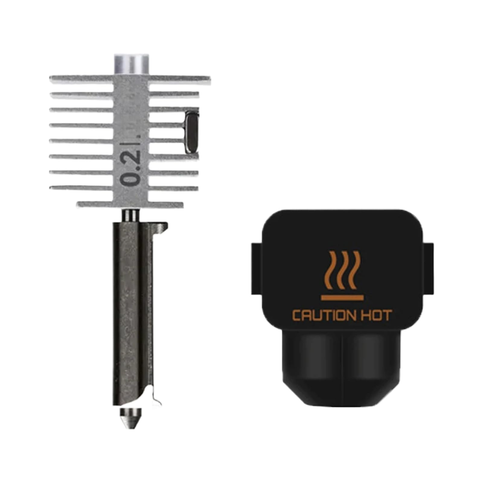 1 pcs Conjunto hotend 0.2/0.4/0.6/0.8mm Boquilla de acero endurecido