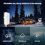 Outdoor WiFi Extender，WiFi Booster | AI Watchdog | Repeater&AP Mode｜IP65 Weatherproof | Up to 1200Mbps Dual Band WiFi Repeater