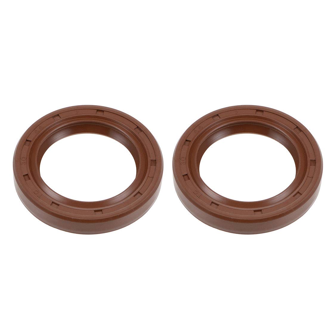 uxcell Oil Seal 30mm Inner Dia 44mm OD 7mm Thick Fluorine Rubber Double Lip Seals 2Pcs