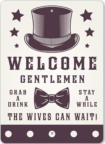 Old Fashion Man Cave Entrance Metal Sign