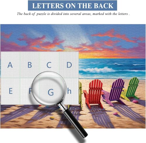 Image of iDream 1000 Pieces Jigsaw Puzzle - Artistic 3D Design, Colorful Wall Decor, Challenging Puzzle Gift for Friends & Family (Beach Sunset)