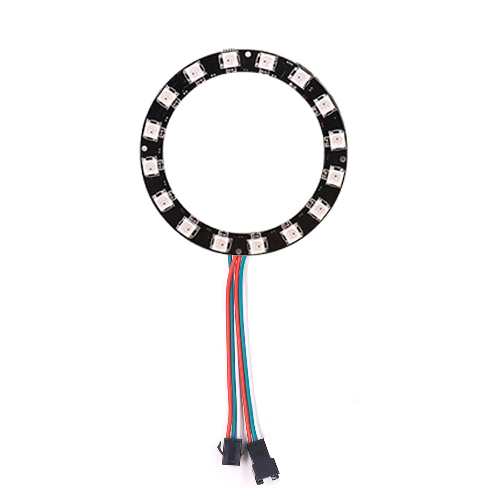 GQL 5V RGB LED Ring, WS2812 IC 5050 SMD Addressable Lights (16 Bits, Black Board)