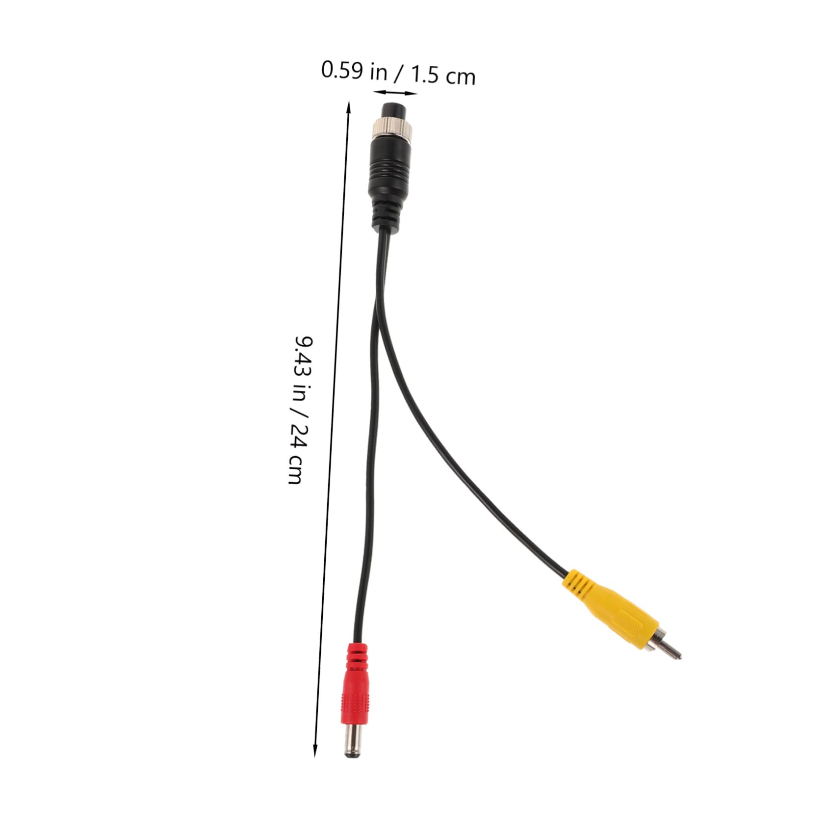 BESPORTBLE Cavo Prolunga Pin con Connettore Femmina e Dc per Telecamera Retromarcia Auto Compatibile con Sistemi di e Monitoraggio Veicolare per Aggiornamento e Conversione Impianti Video