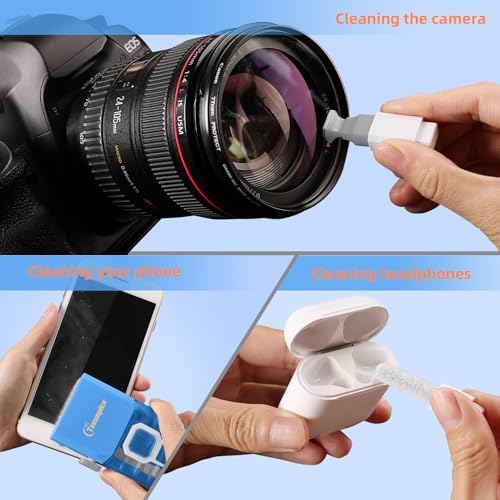 Tassmpitor Laptop Cleaning Kit, Keyboard Cleaning Kit with Spray and Wipe, Keyboard Cleaner for MacBook iPad Tablet iPhone Computer Camera Lens Airpods Earbuds, Mutitool Brush for Electronic Screen - Image 5